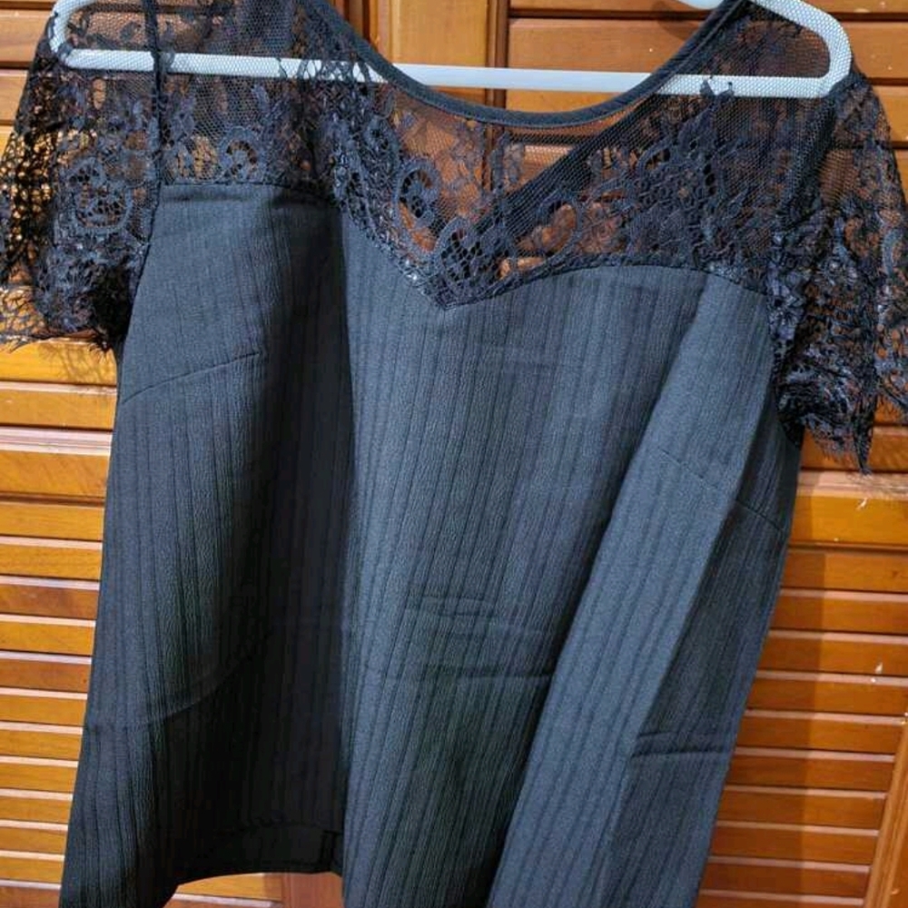 Elegant Black Lace Blouse
